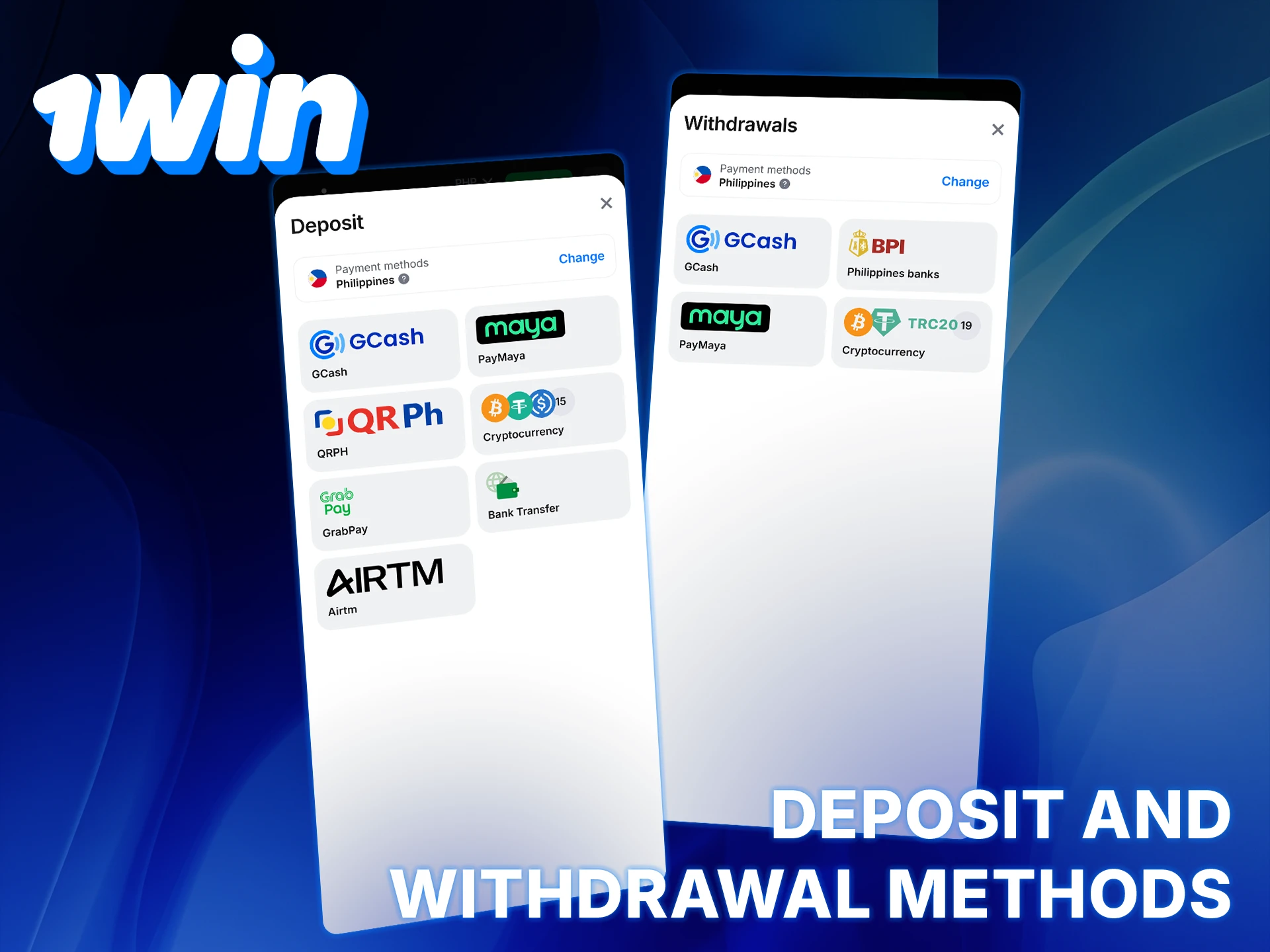 The 1Win app allows you to top up and withdraw funds quickly and conveniently.
