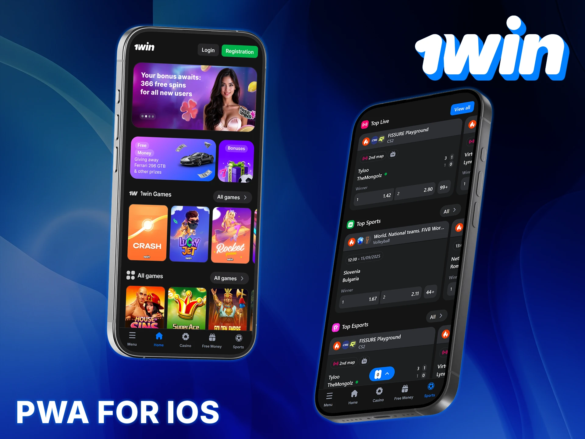 Create a 1Win PWA shortcut on your iOS device.