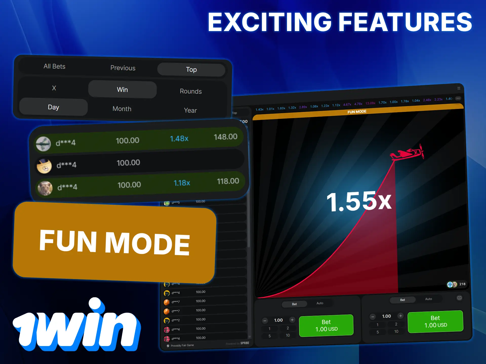 Learn about all the features of the Aviator game at 1Win.
