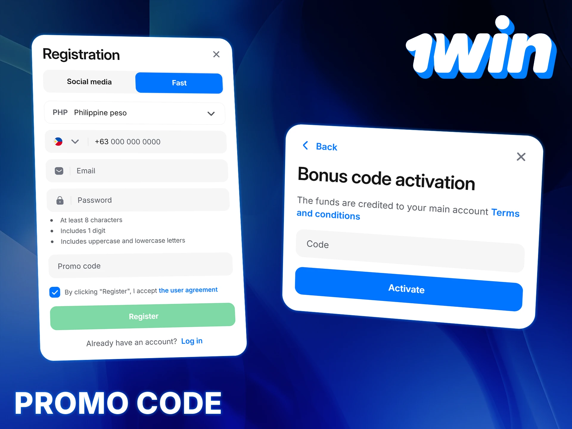 Use our 1Win promo code to claim your welcome bonus.