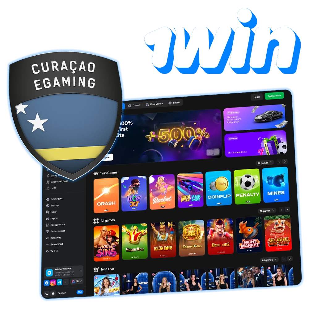 1Win is a secure betting and casino platform licensed by Curacao.
