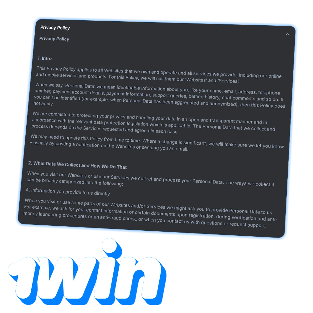 Protecting user privacy is a priority for 1Win.