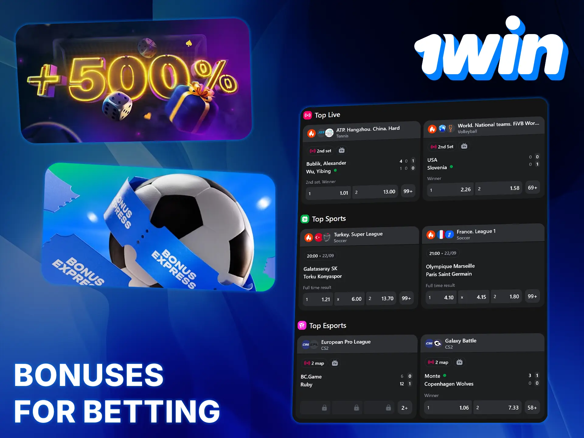 1Win offers sports betting promotions to boost your winnings.