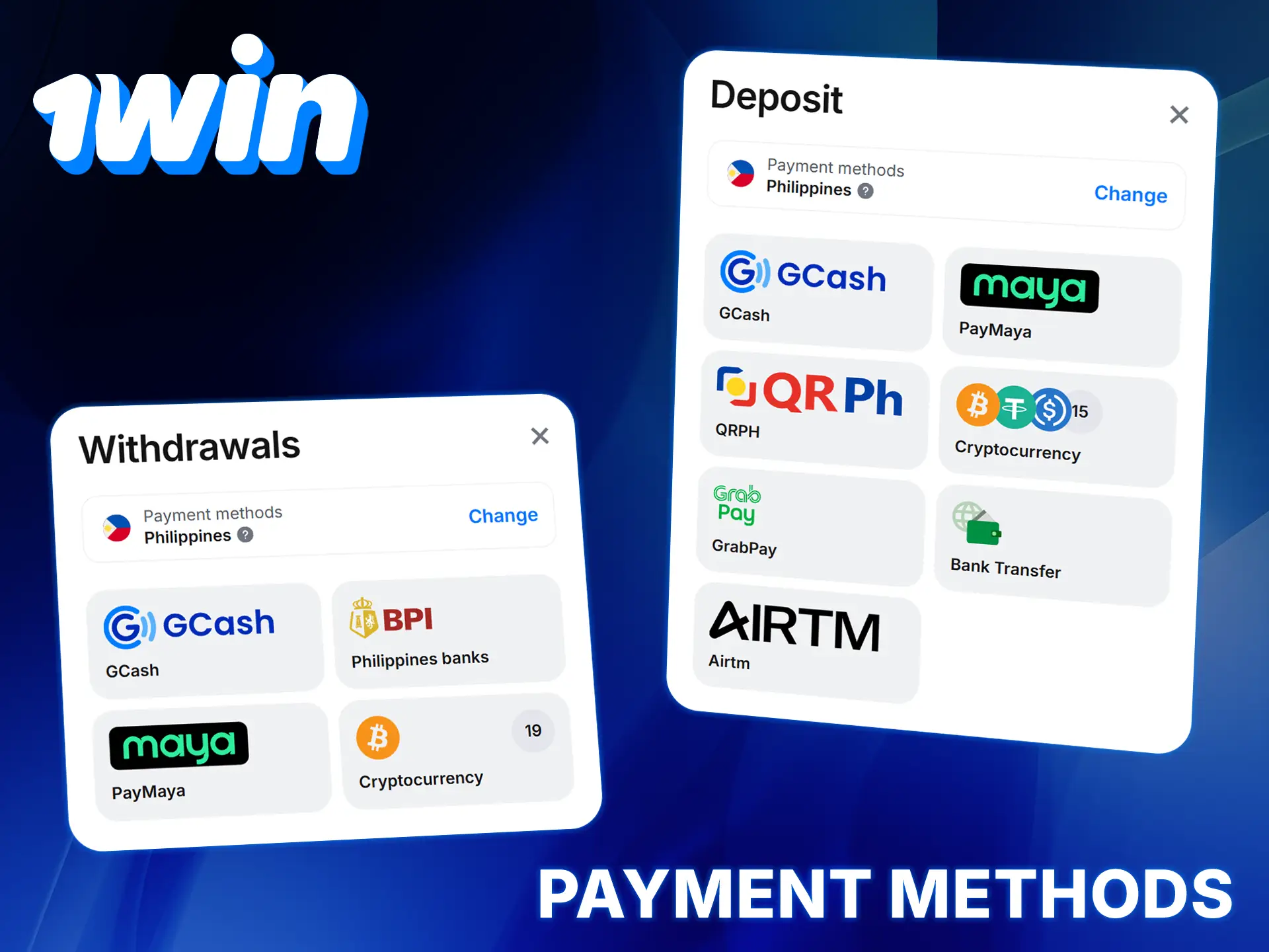 1Win offers easy deposit and withdrawal methods for sports betting.