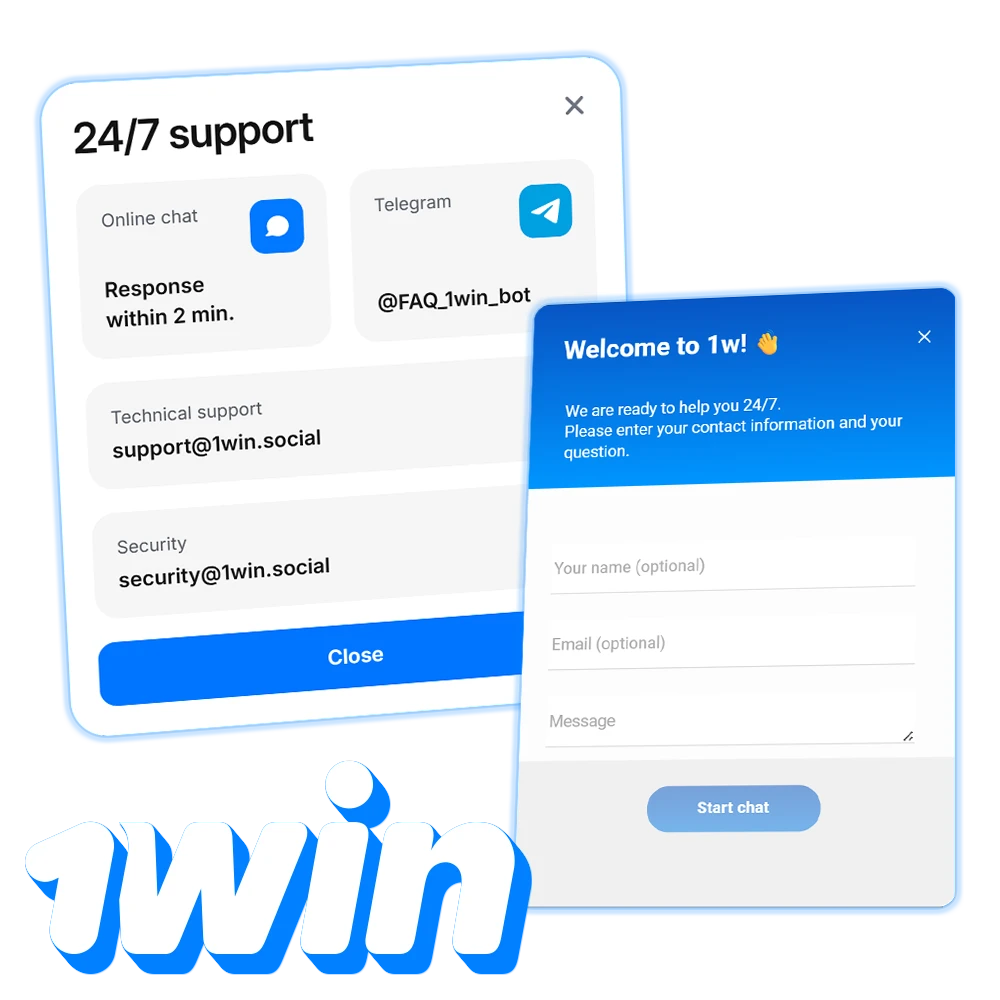 Get support for all your 1Win questions.