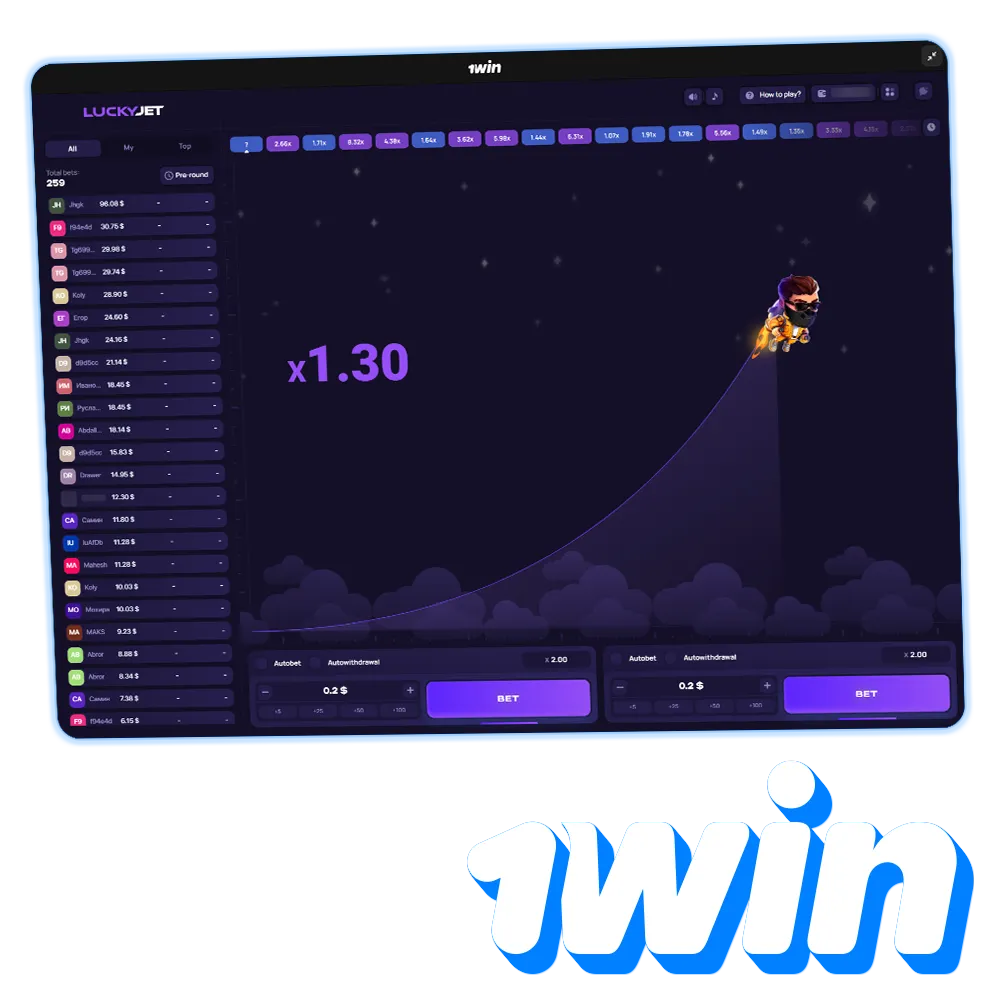 Withdraw before Lucky Joe flies away in Lucky Jet at 1win.