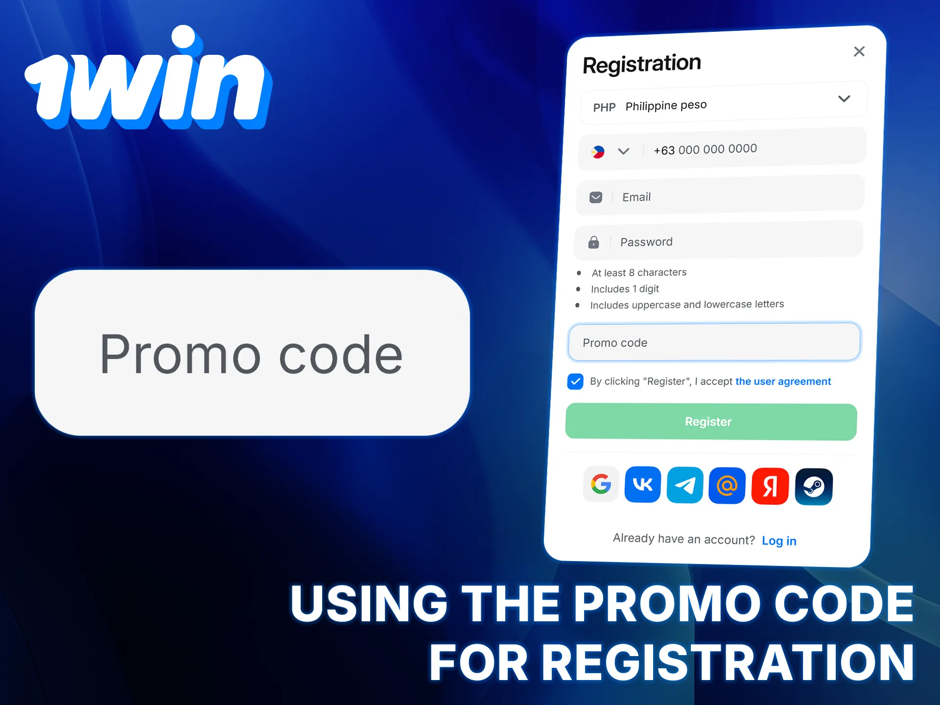 Use the 1win promo code during registration to unlock exclusive rewards.