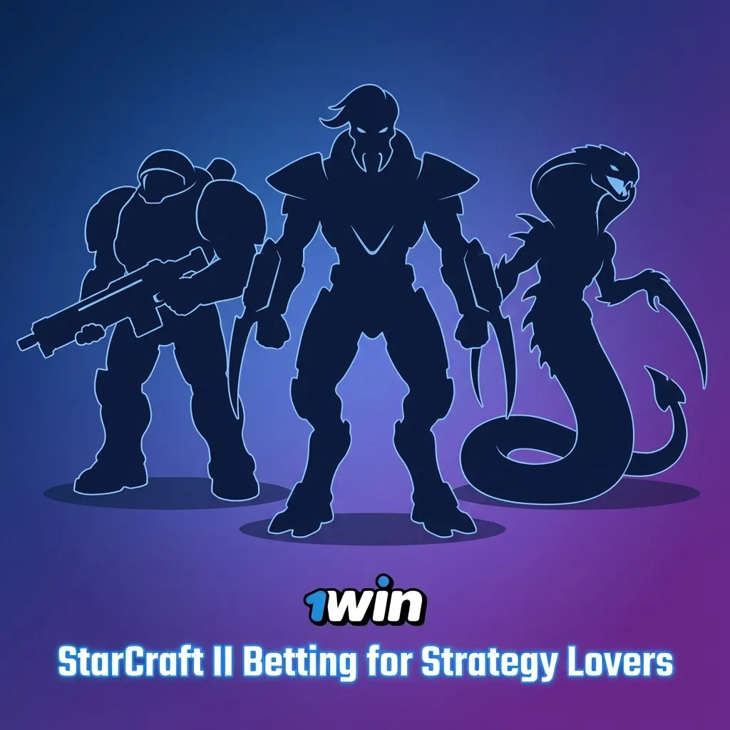 StarCraft II esports betting graphic with pro matchups, odds, and tournament logos like ESL, GSL, and IEM Katowice