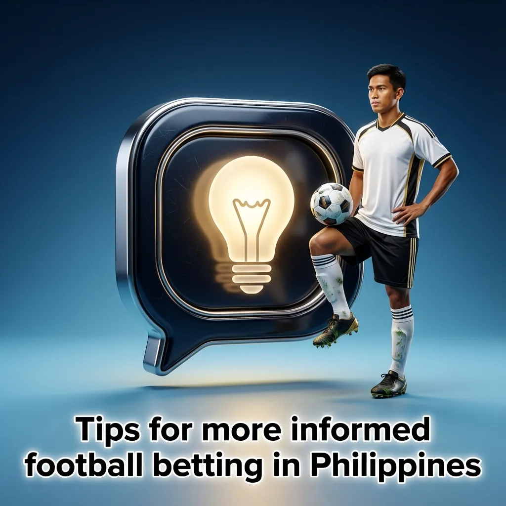 Infographic on tips for informed online football betting in the Philippines, covering stats, bankroll, and responsible play.