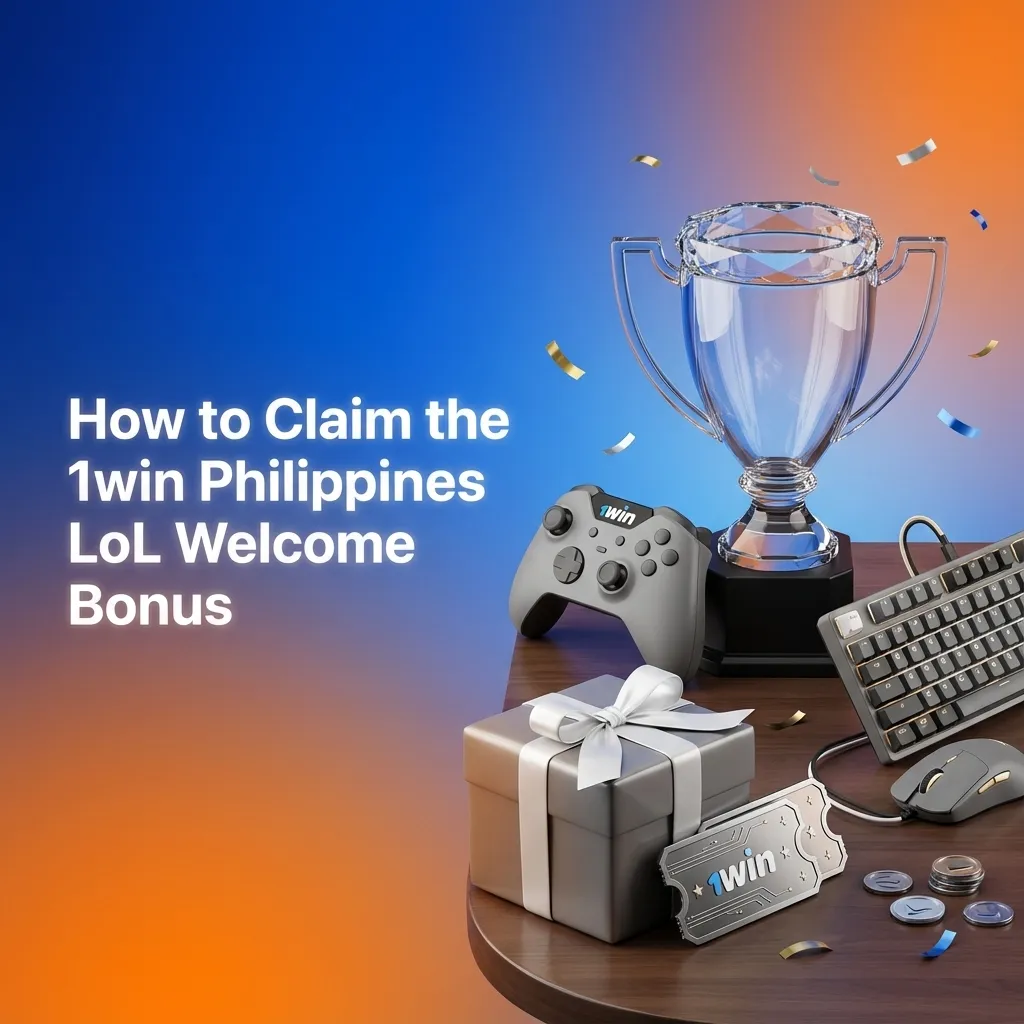 Guide graphic for claiming 1win Philippines 500% LoL welcome bonus up to PHP 183,200, with step-by-step instructions