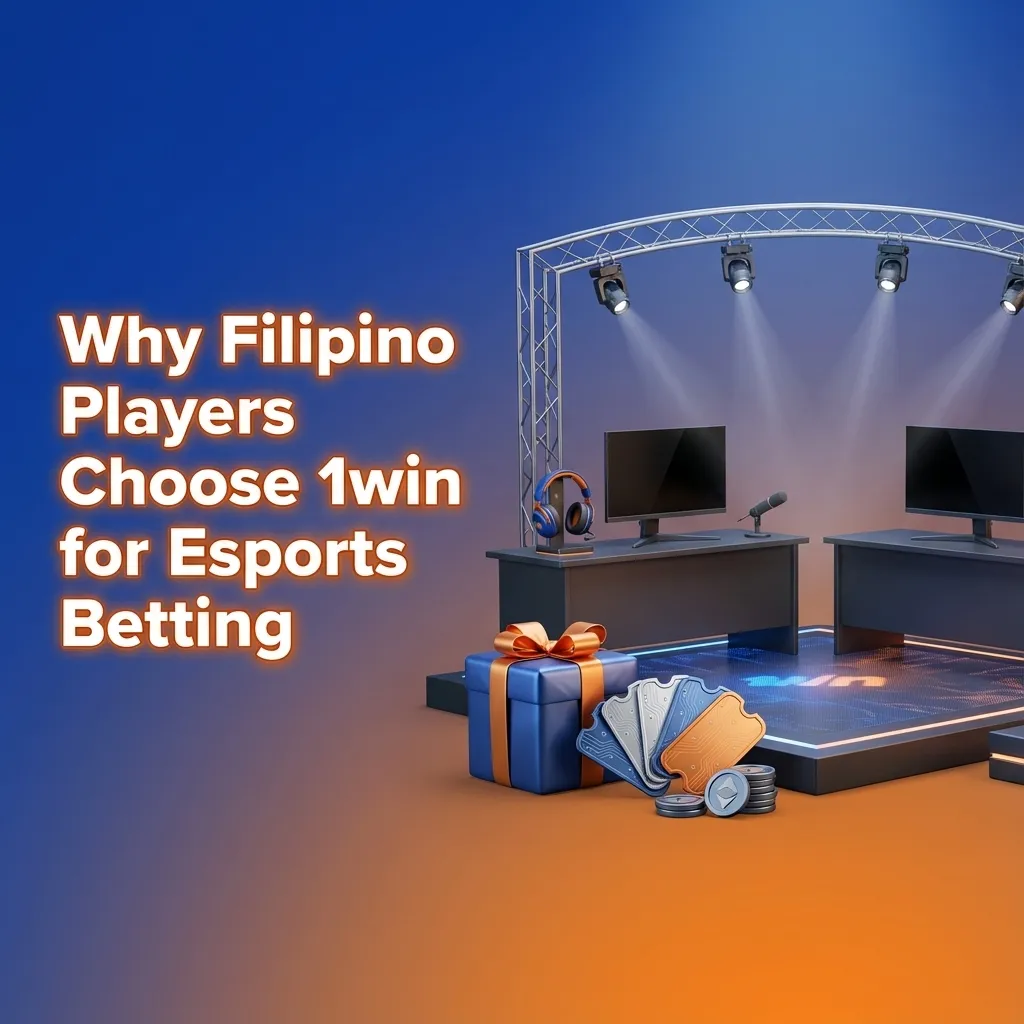 Graphic promoting 1win Philippines esports betting with high odds, 500% bonus, local payments, 24/7 support, and mobile app